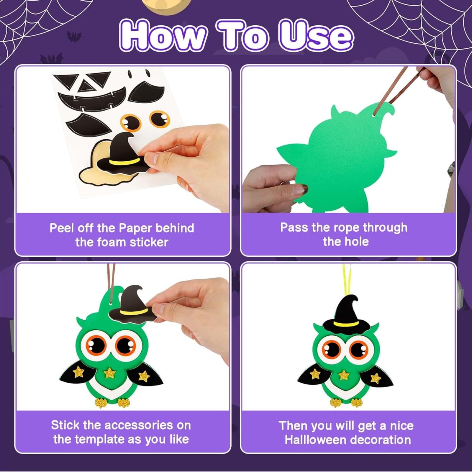 Halloween-Bastelset mit Bändern