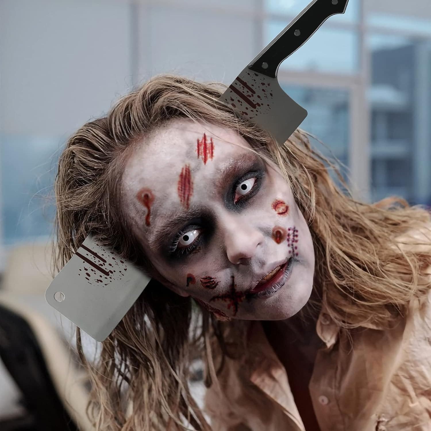 Halloween-Set Messer-Haarreif