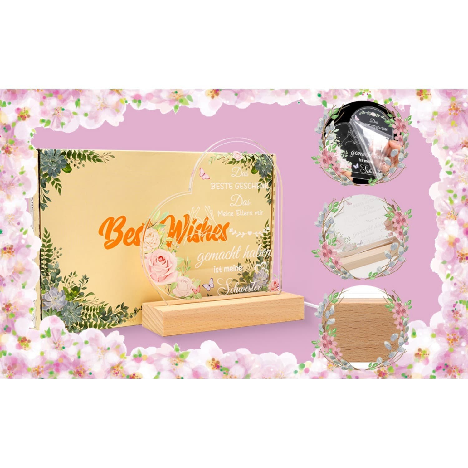 Nachtlicht als Geschenk für die Schwester