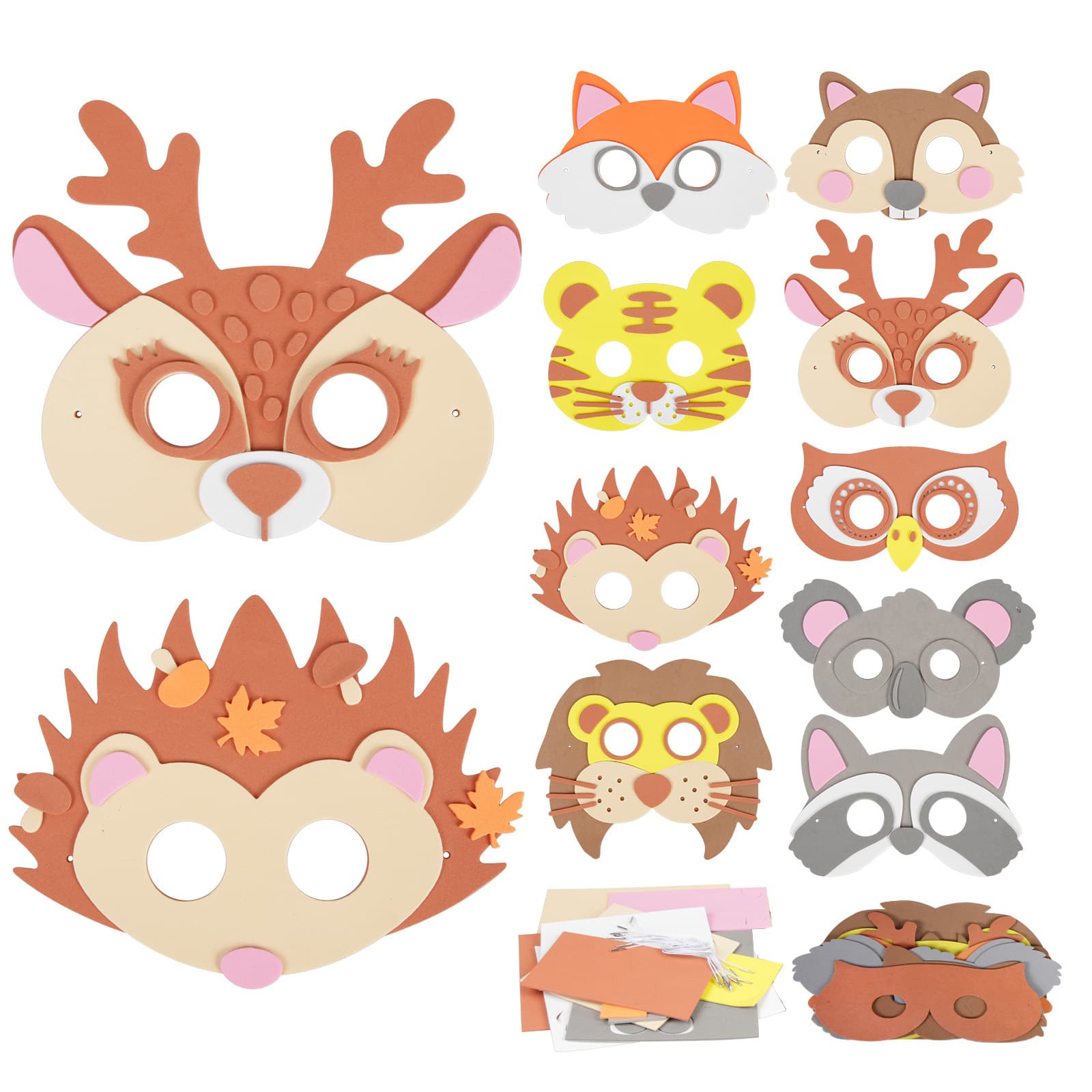 Tiermasken aus Moosgummi