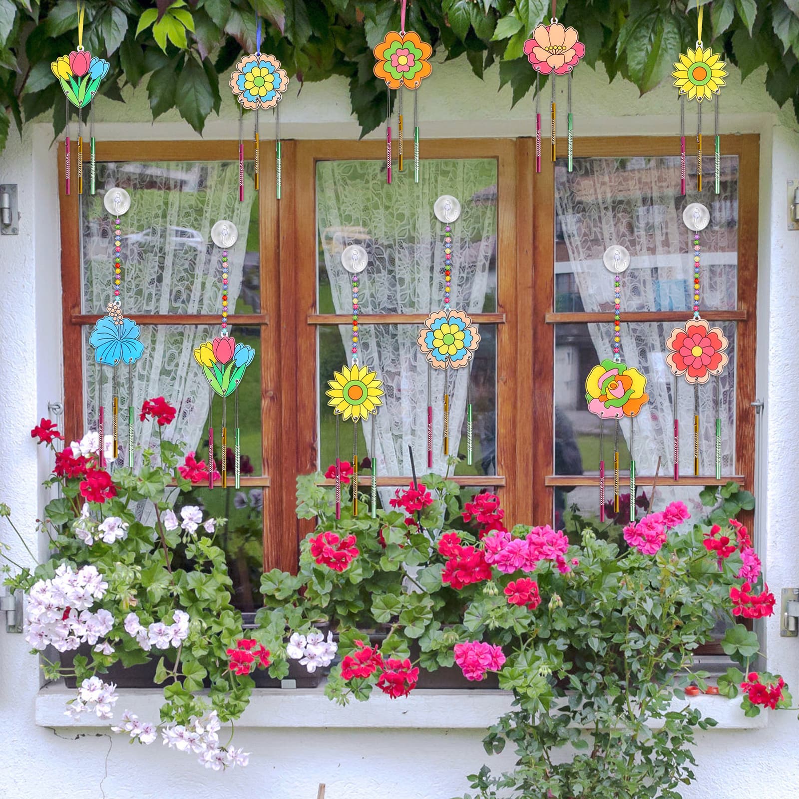 Window-Color-Set mit Blumen