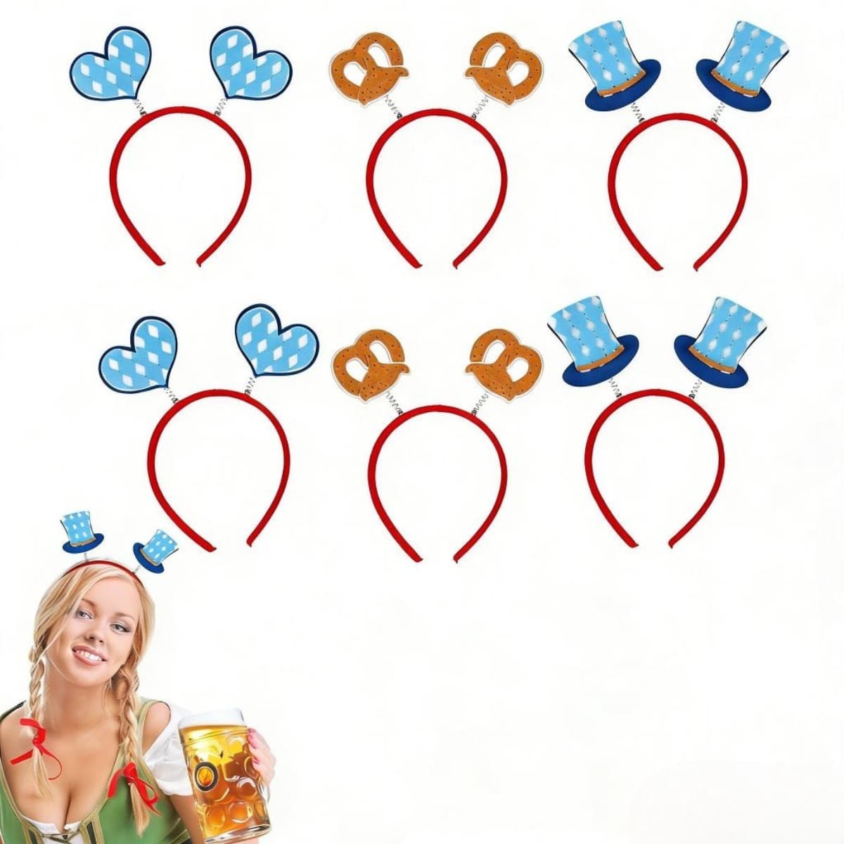 Oktoberfest-Haarreif-Set
