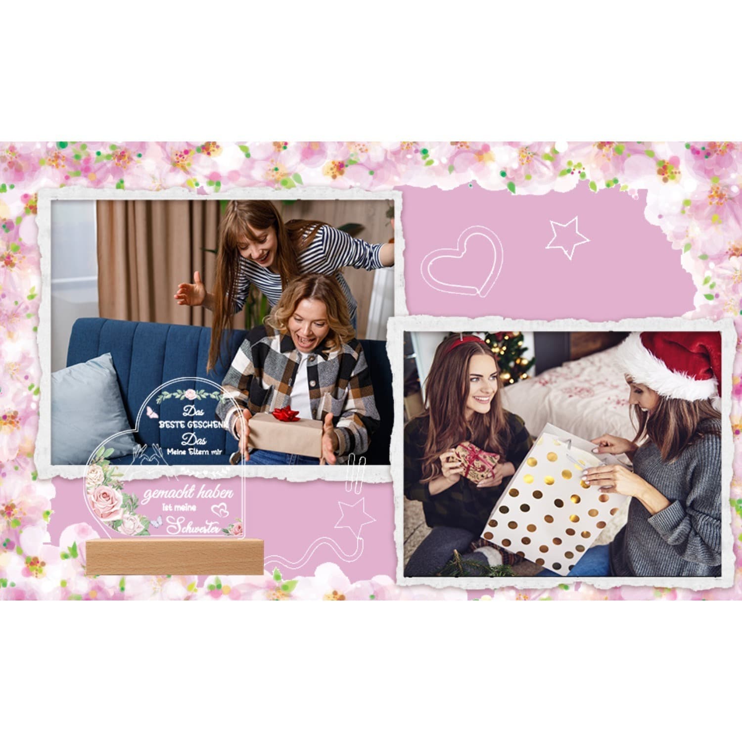 Nachtlicht als Geschenk für die Schwester