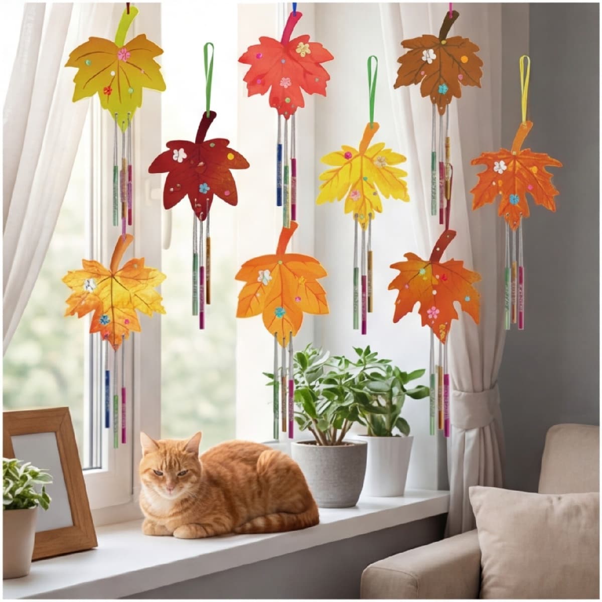 Bastelset Windspiel Ahornblatt