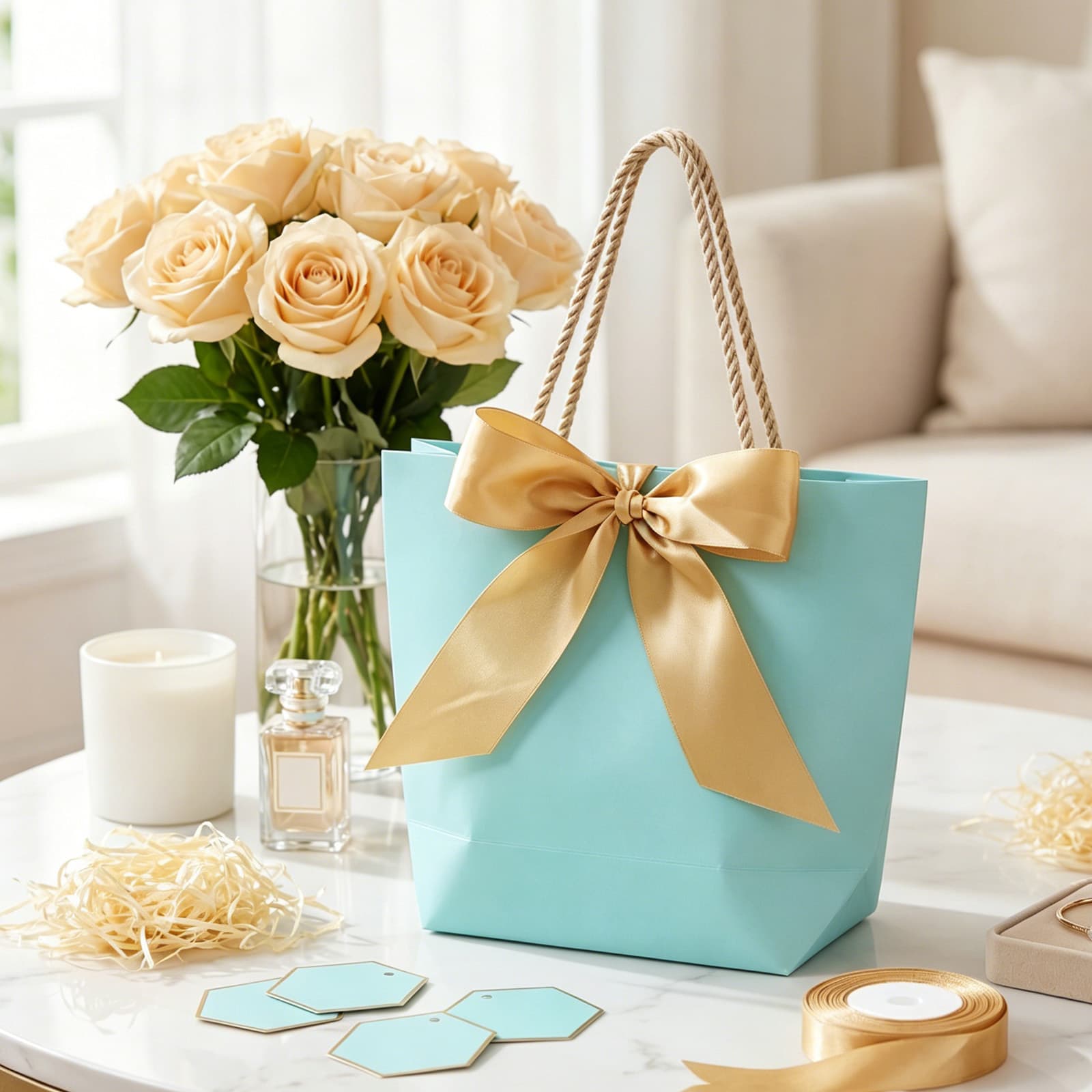 Geschenktüten mit Schleifen