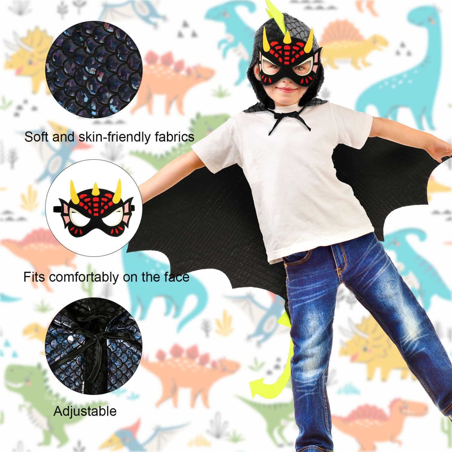Flugsaurier-Kostüm mit Maske