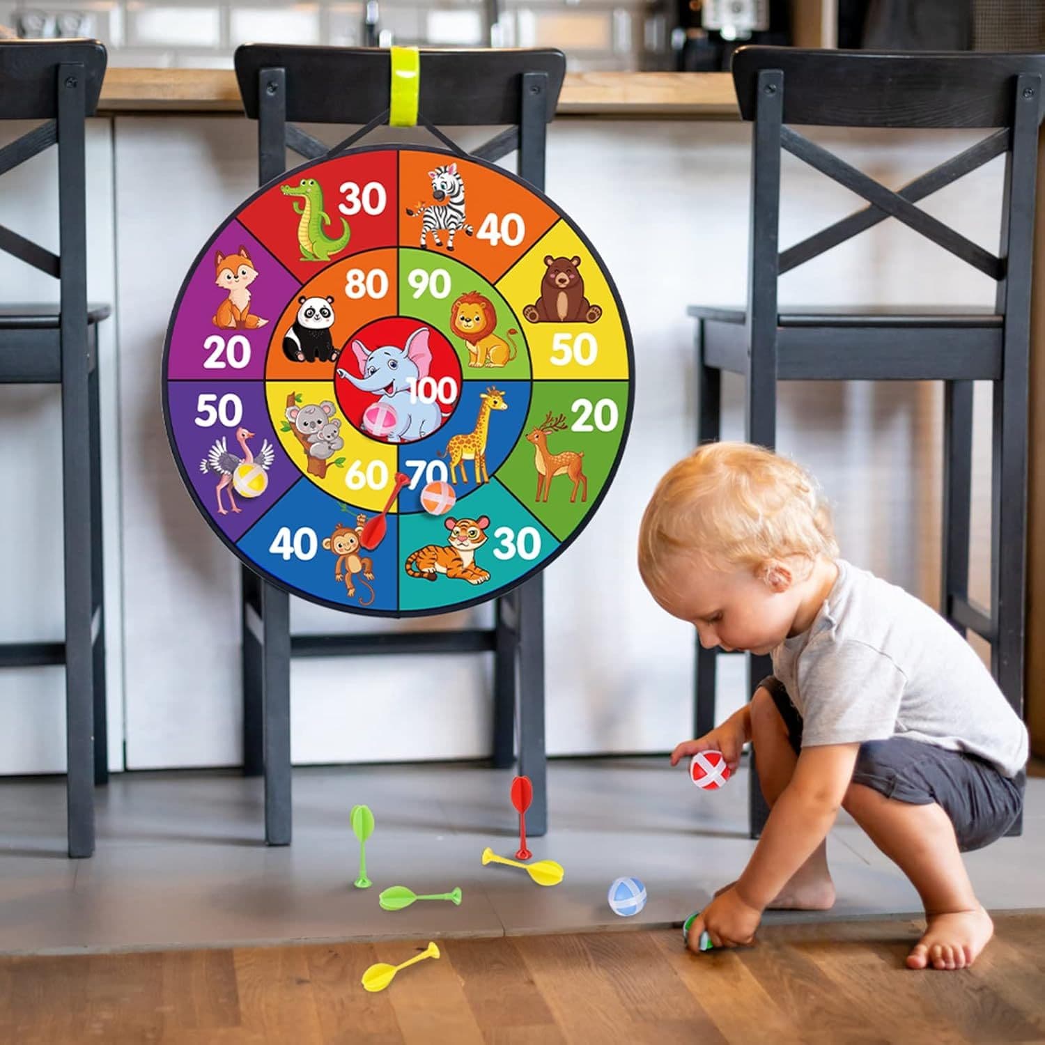 Dartscheibe mit Tiermotiven