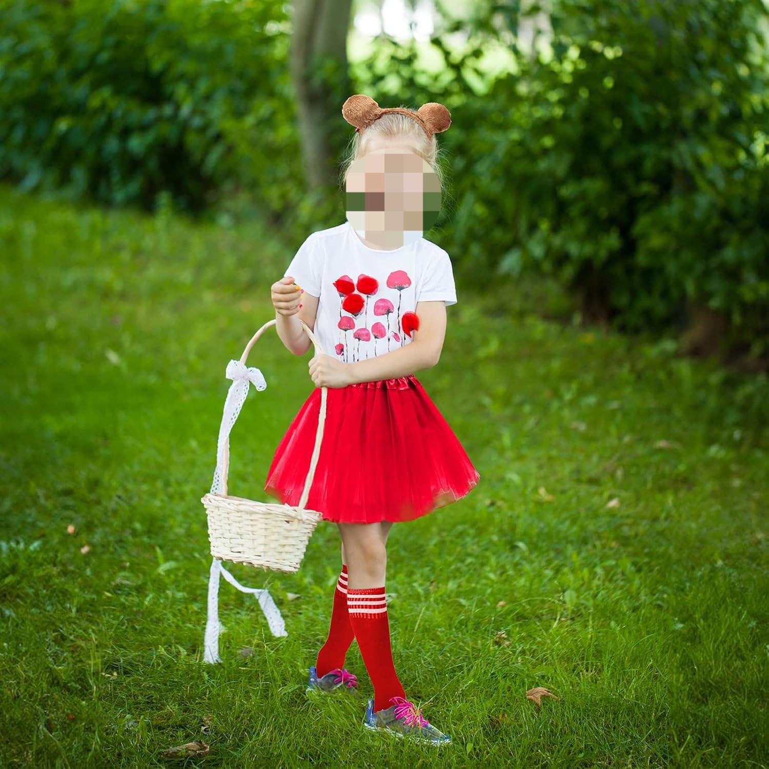 Kostüm-Set in Rot mit Haarreif