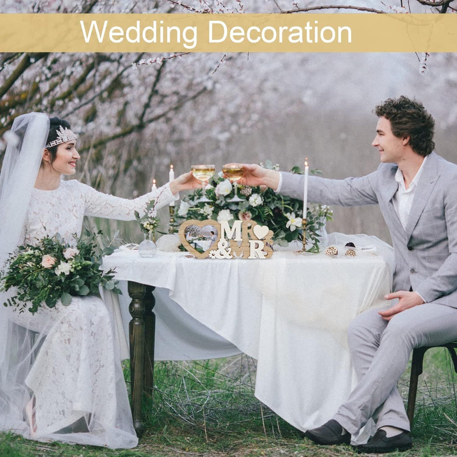 Herz-Bilderrahmen „Mr & Mrs“