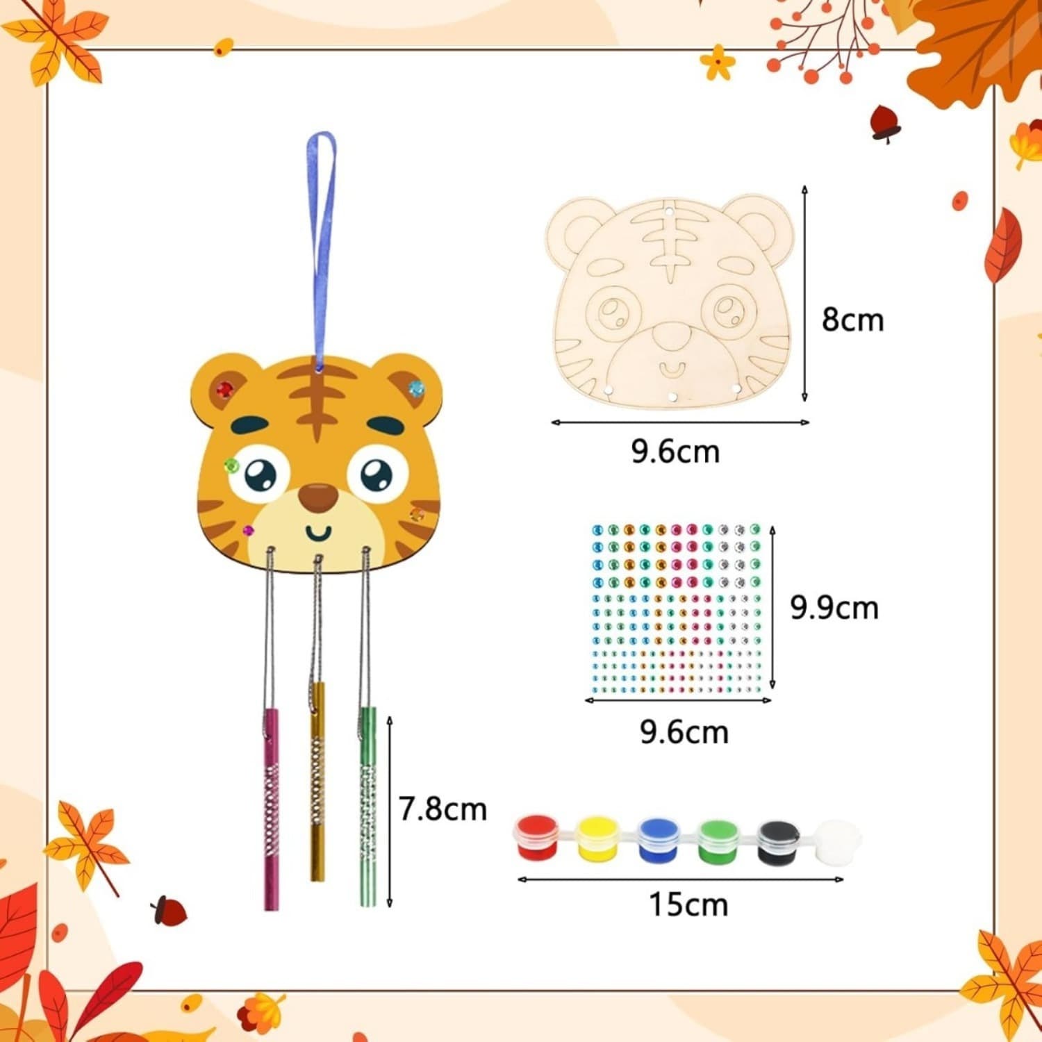 Bastelset Herbst-Windspiele mit Tieren