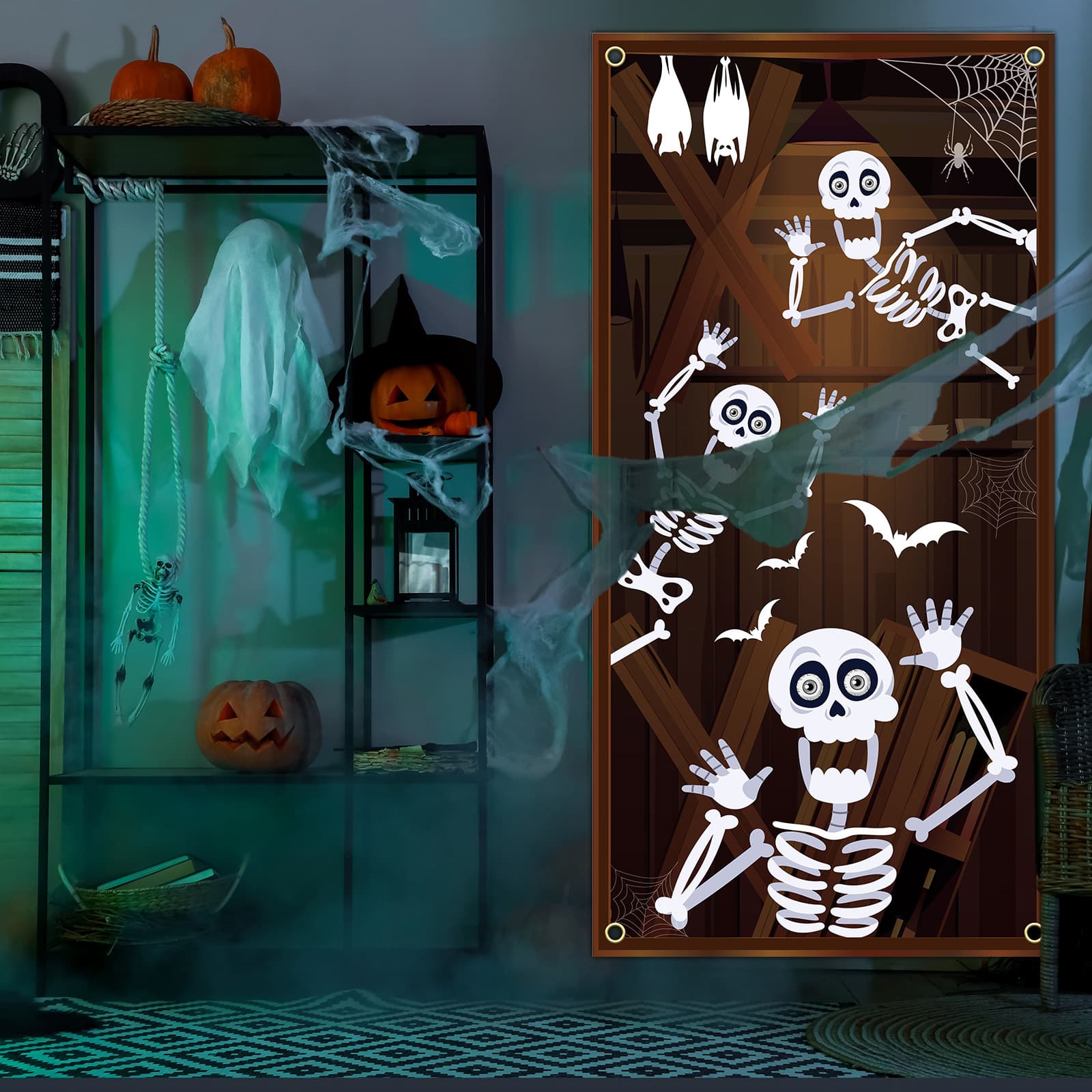 Türvorhang mit Totenkopf