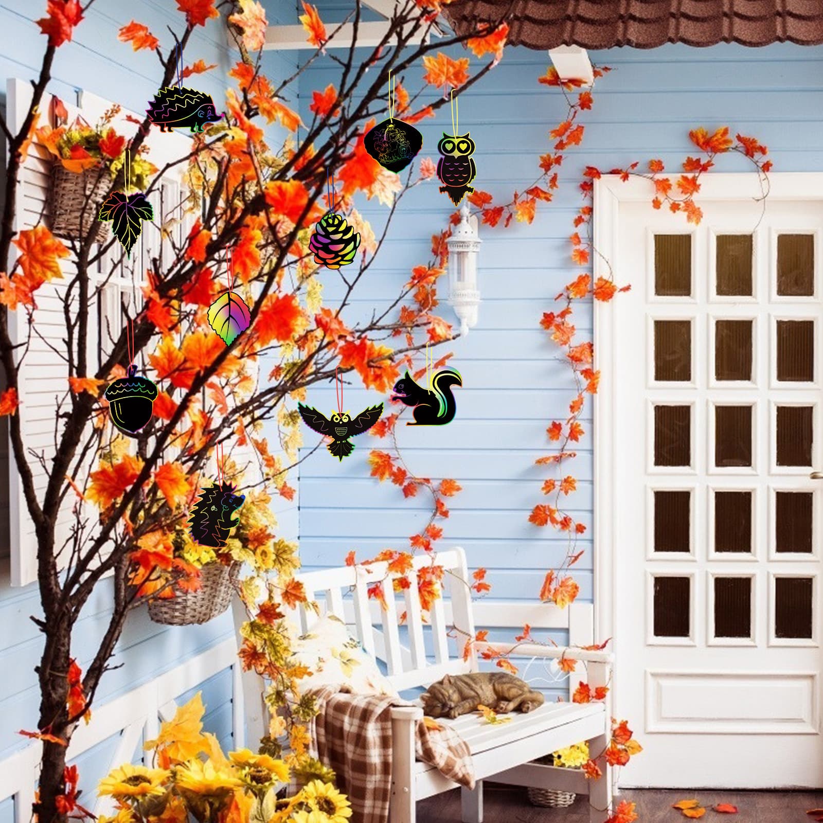 Herbst-Kratzbilder-Set