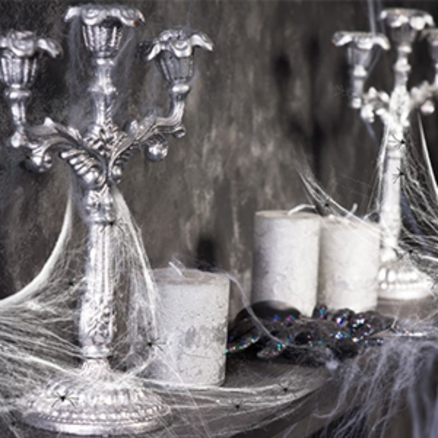 Halloween-Deko Spinnennetz mit Spinnen