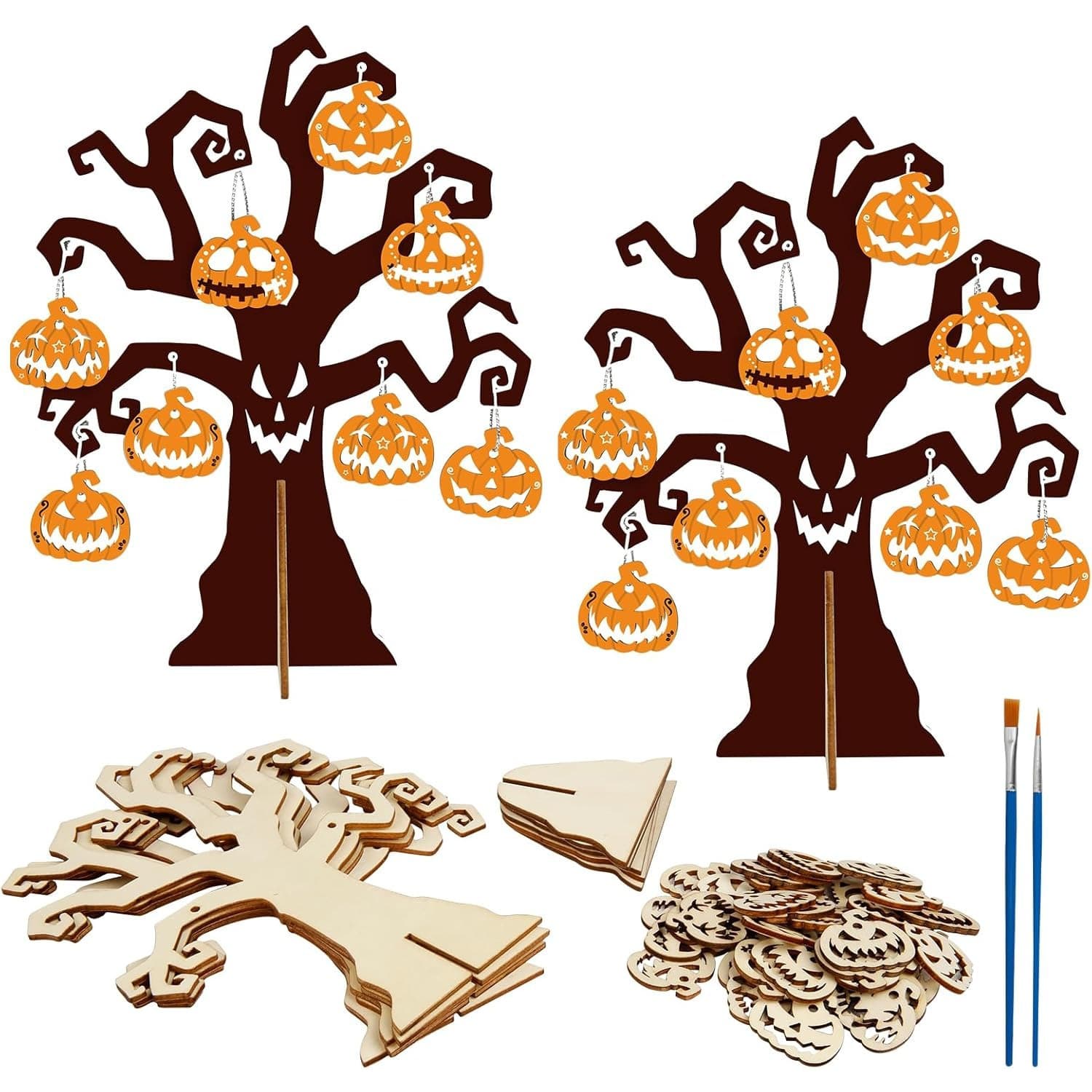 Halloween-Bastelset Holzscheiben