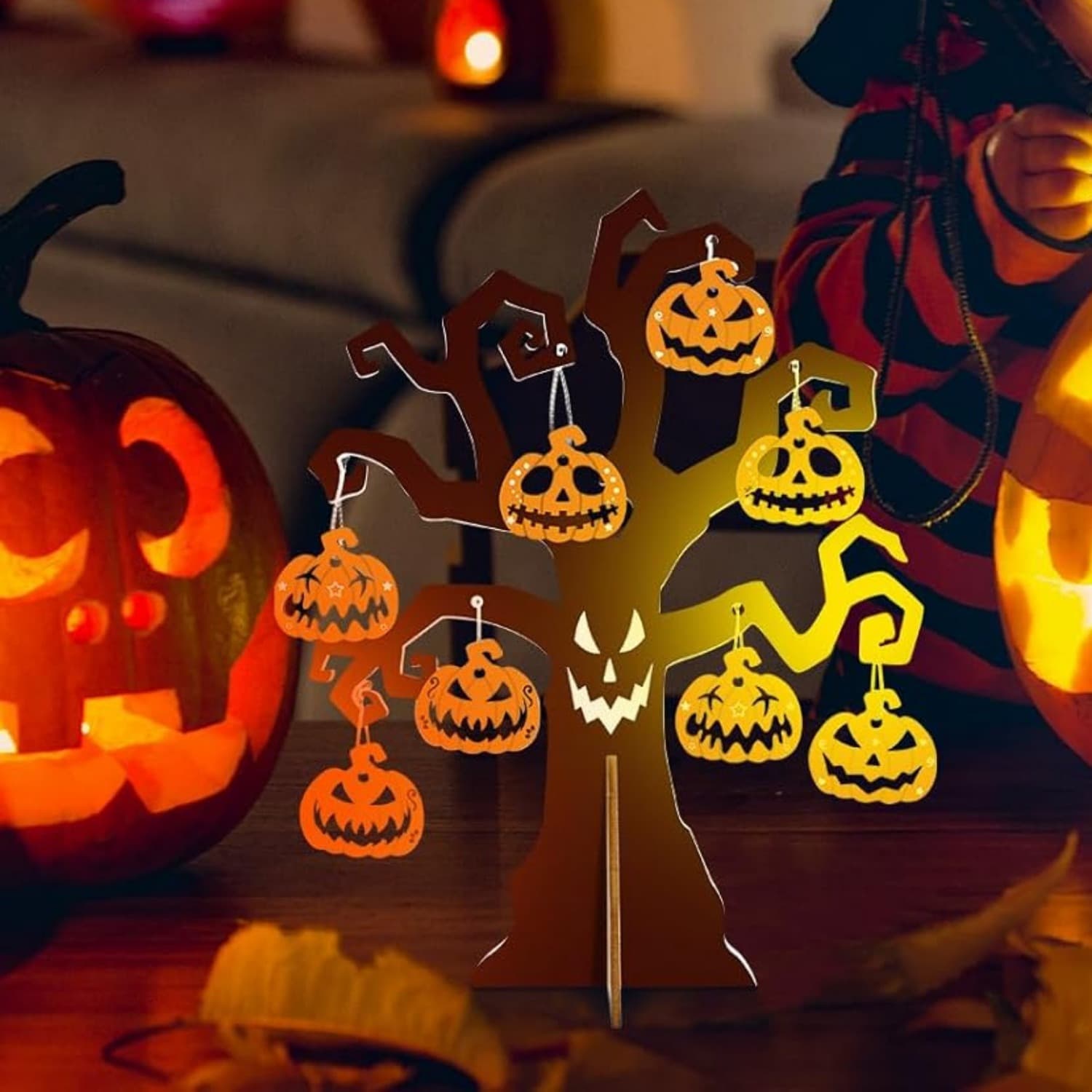 Halloween-Bastelset Holzscheiben