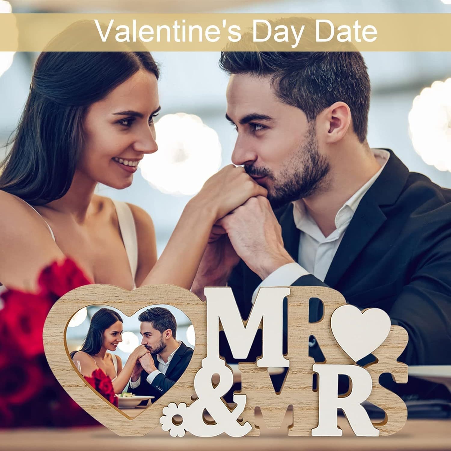 Herz-Bilderrahmen „Mr & Mrs“