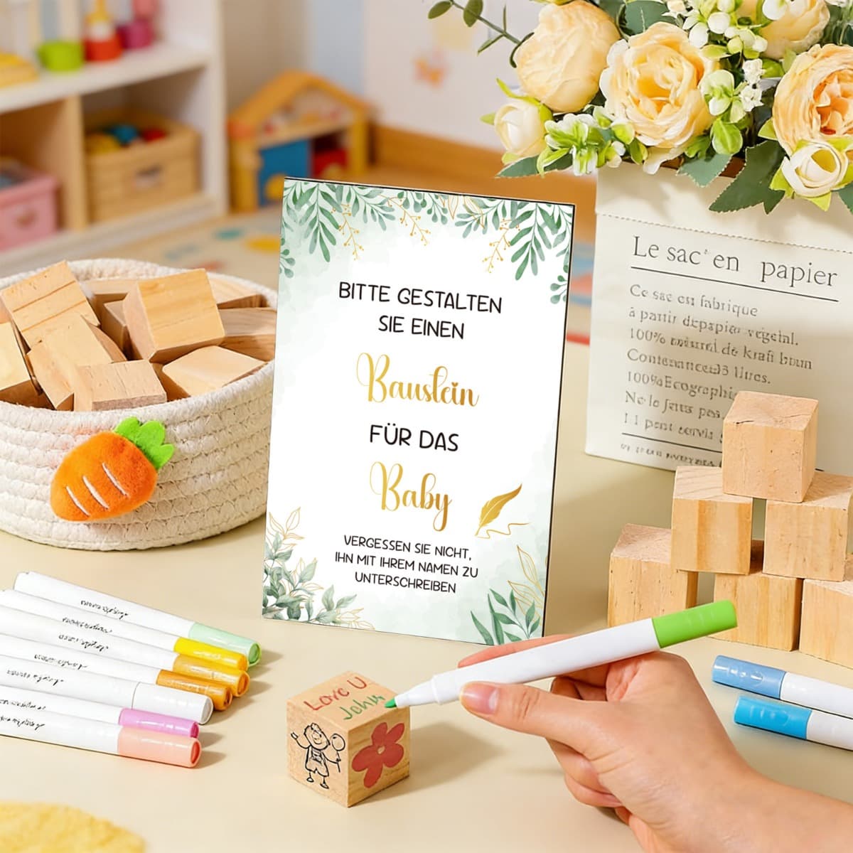 Erinnerungswürfel zur Babyparty