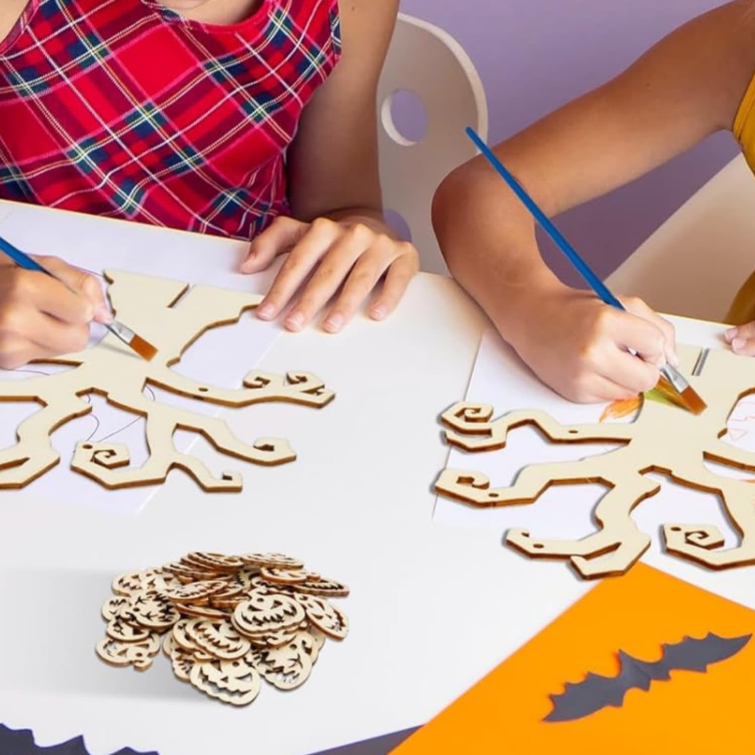 Halloween-Bastelset Holzscheiben