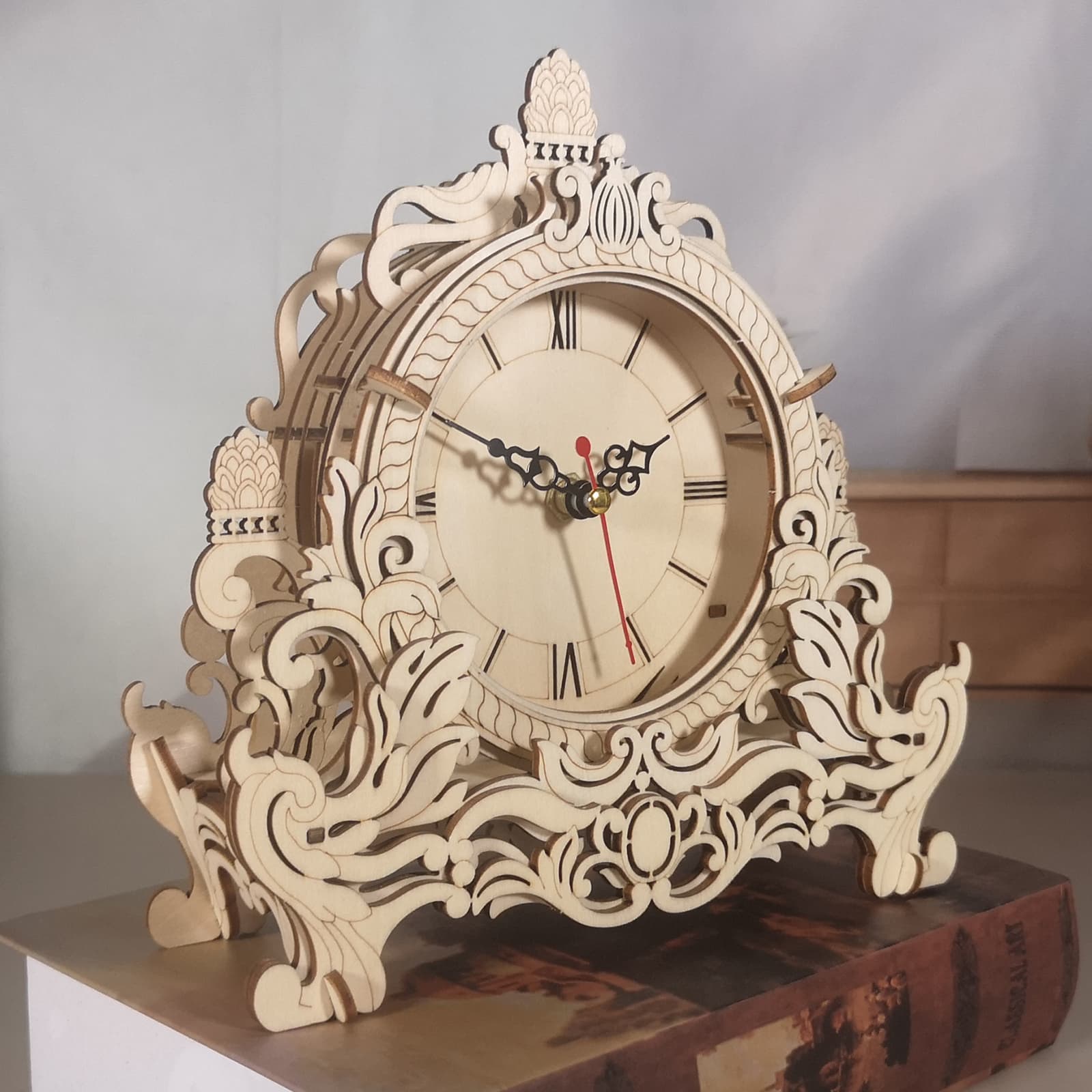 3D-Holzpuzzle Uhr
