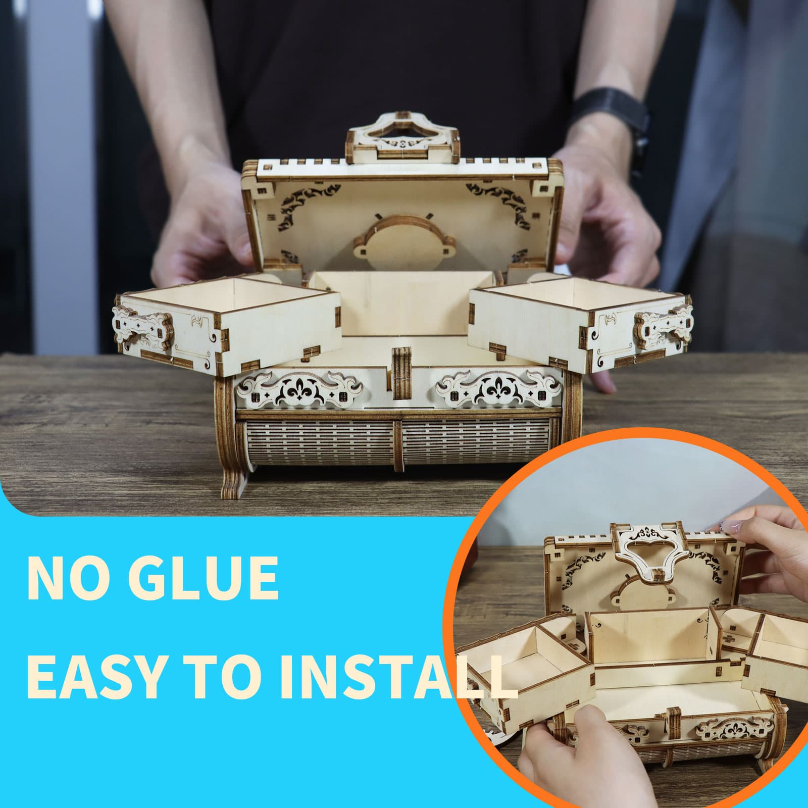 3D-Holzpuzzle Schmuckkästchen