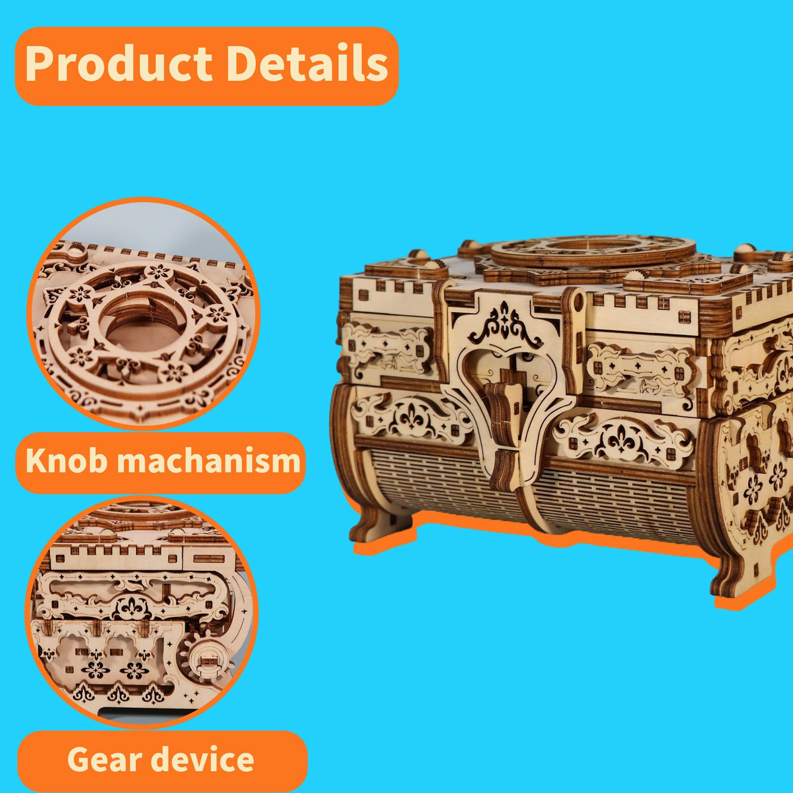 3D-Holzpuzzle Schmuckkästchen