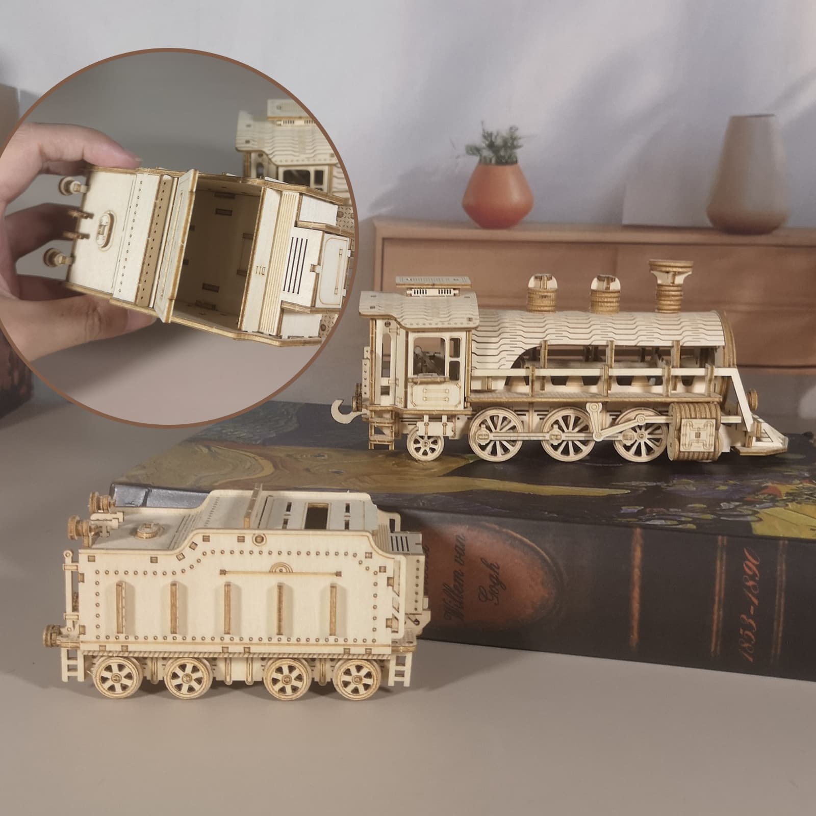 3D-Holzpuzzle Lokomotive