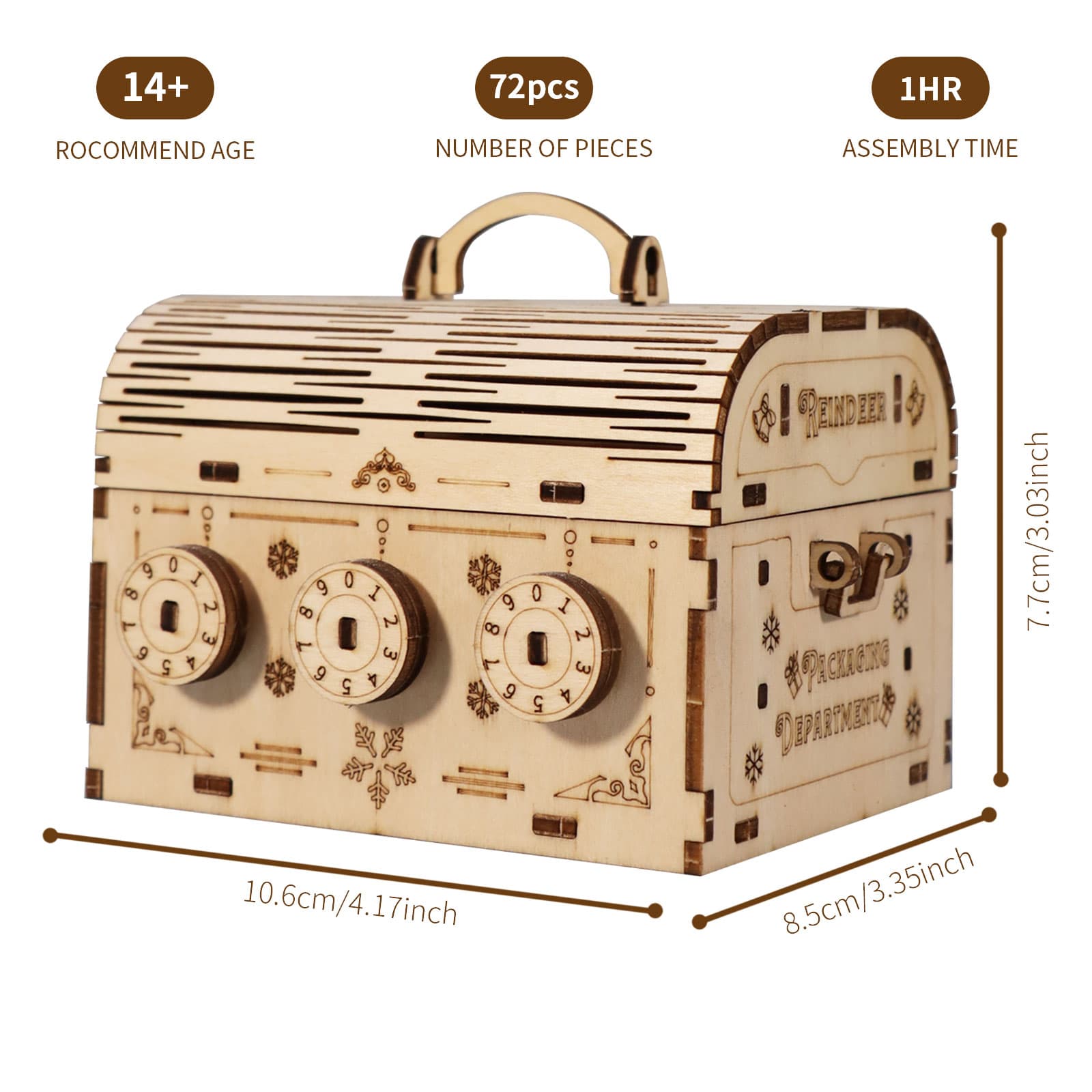 3D-Holzpuzzle Schatzkiste